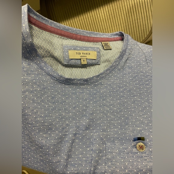 Ted Baker blue patterned t-shirt - Picture 2 of 4